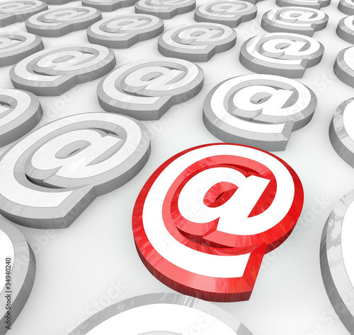 Illustration: Email At Symbol for Internet Web Communication Message Email At Symbol for Internet Web Communication Message