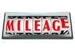 Mileage Word in Odomoter Dial Bar Tracks Fuel Efficiency