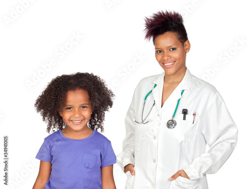 Photo: Pediatrician woman and pretty little girl Pediatrician woman and pretty little girl