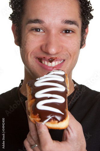 Photo: Man Eating Donut Man Eating Donut