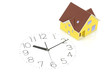 Model house and clock face