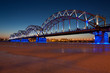 Railway bridge at night Railway bridge at night