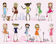 vector girl set