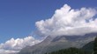Wolken über Berg und Tal im Engadin (Schweiz) in Zeitraffer