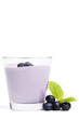 milchshake mit heidelbeeren und melisse