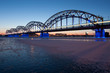 Railway bridge at night Railway bridge at night