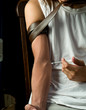 teen boy shooting heroin