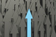 Blue arrows standing out from the others