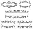 Collection of beauty ornate vintage frames isolated on white Collection of beauty ornate vintage frames isolated on white