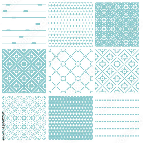 Vector: Seamless backgrounds Collection - Vintage Tile Seamless backgrounds Collection - Vintage Tile