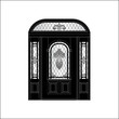 Vector: wooden door wooden door