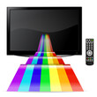 LCD TV with remote control