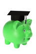 Piggy Bank with Mortarboard