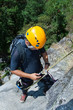 Men with rope for rappelling