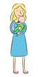 Vector: Mother holding her baby Mother holding her baby
