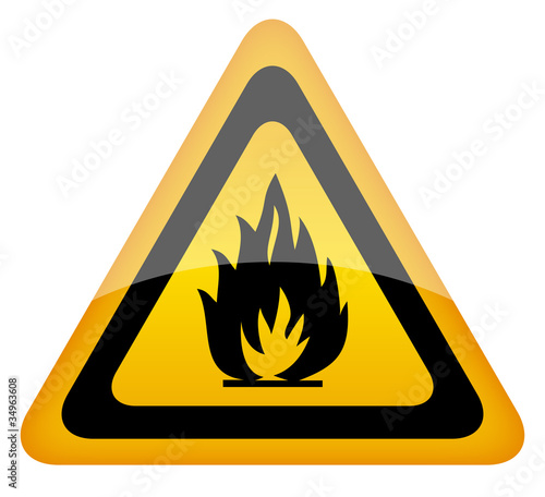 Vector: Fire warning sign Fire warning sign