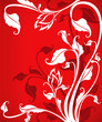 Ornate corner floral pattern isolated on red Ornate corner floral pattern isolated on red