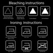 Vector: Bleaching and Ironing instruction Bleaching and Ironing instruction