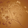 Golden floral background Golden floral background
