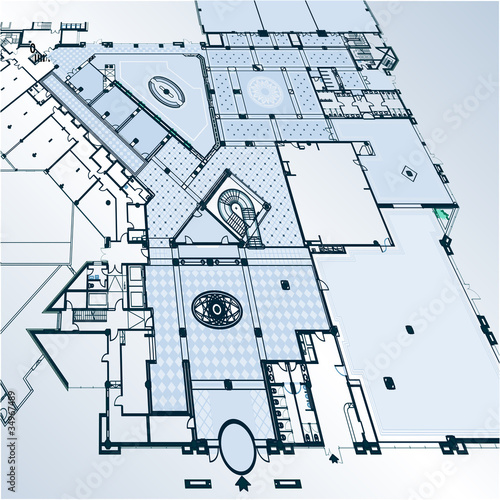 Vector: interion-input level in public building, vector interion-input level in public building, vector
