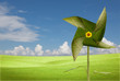 Photo: leave windmill on meadow leave windmill on meadow