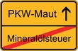 Vector: PKW-Maut statt Mineralölsteuer PKW-Maut statt Mineralölsteuer