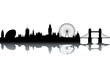 London skyline - black and white vector illustration London skyline - black and white vector illustration