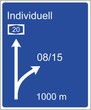 Autobahnschild individuell statt 08/15
