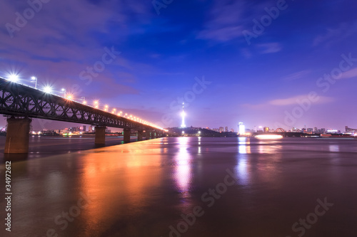 Photo: wuhan, China at night wuhan, China at night
