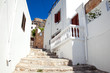 Narrow street in Lindos.Rhodes island, Greece