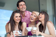 Smiling young people