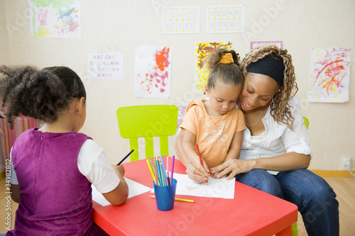 Photo: Salle de classe en école maternelle Salle de classe en école maternelle