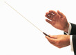 Conductor conducting an orchestra