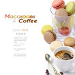 Set of colorful macaroons and coffee Set of colorful macaroons and coffee