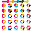 colorful progress pie