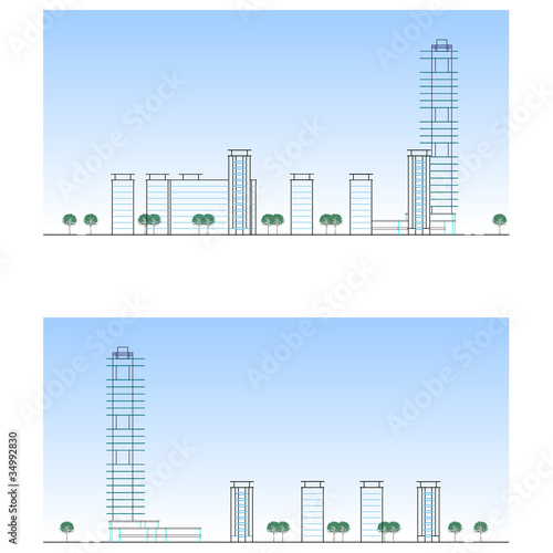Vector: City. Urban section, vector City. Urban section, vector