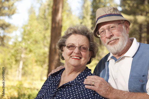 Photo: Loving Senior Couple Outdoors Portrait Loving Senior Couple Outdoors Portrait