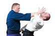 Sparring of two jujitsu fighters