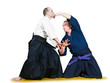 Sparring of two jujitsu fighters