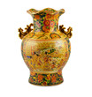 Foto: Chine vase gold on the white background Chine vase gold on the white background