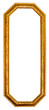 Gold frame on white background