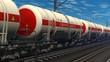 Freight train with petroleum tank cars passing by Freight train with petroleum tank cars passing by