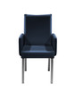 blue leather Armchair isolated on white with a drop shadow. blue leather Armchair isolated on white with a drop shadow.