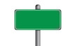 Blank Green Road Sign Isolated