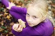 Photo: Portrait of Little Girl in Autumn Park Portrait of Little Girl in Autumn Park