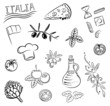 Italien, Essen, kochen, Pizza, Pasta, vector set