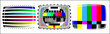 tv - color test pattern - test card, vector