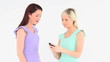 Charming women with a phone