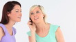 Young women with a phone