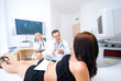 The patients talk with doctors